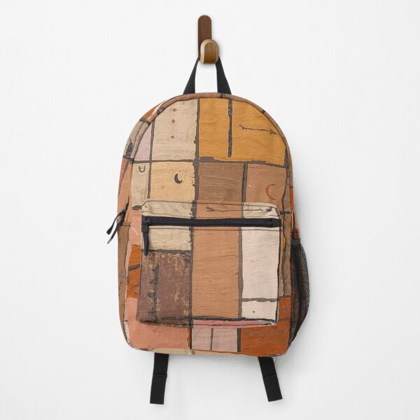 Item preview, Paul Klee Style Abstract Grid - Earthy Terracotta Symbols #3 designed and sold by Message from Earth.