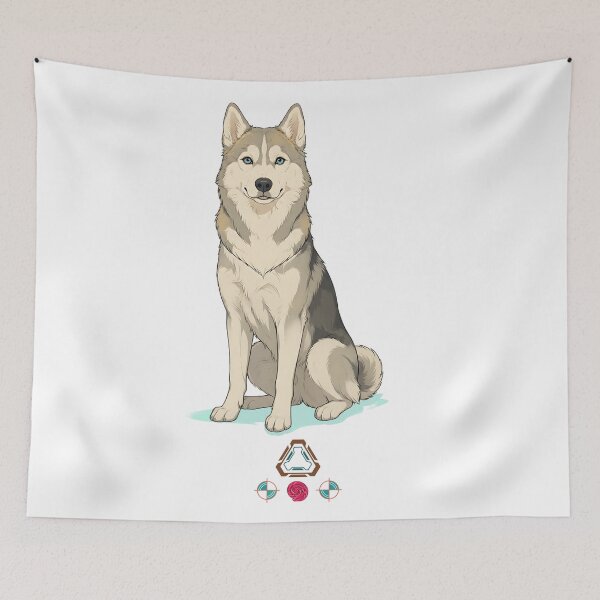 Item preview, Majestic Siberian Husky Dog Portrait | Beautiful Blue Eyes Husky Art designed and sold by Whimsy Trail Co.