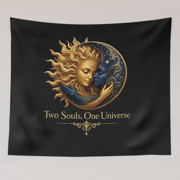 Item preview, Two Souls One Universe Sun and Moon Embrace designed and sold by Aliplus+.