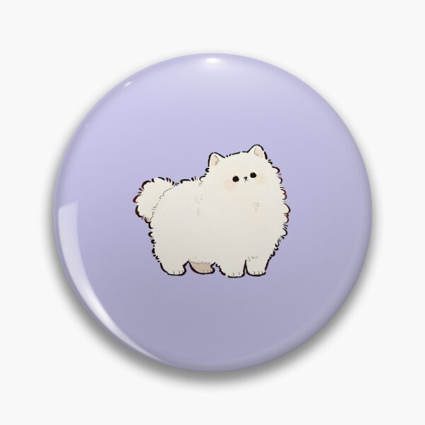 Artikelvorschau, Fluffy White Pomeranian Standing Cute entworfen und verkauft von jianina-alondra.