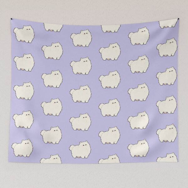 Item preview, Fluffy White Pomeranian Standing Cute designed and sold by jianina-alondra.