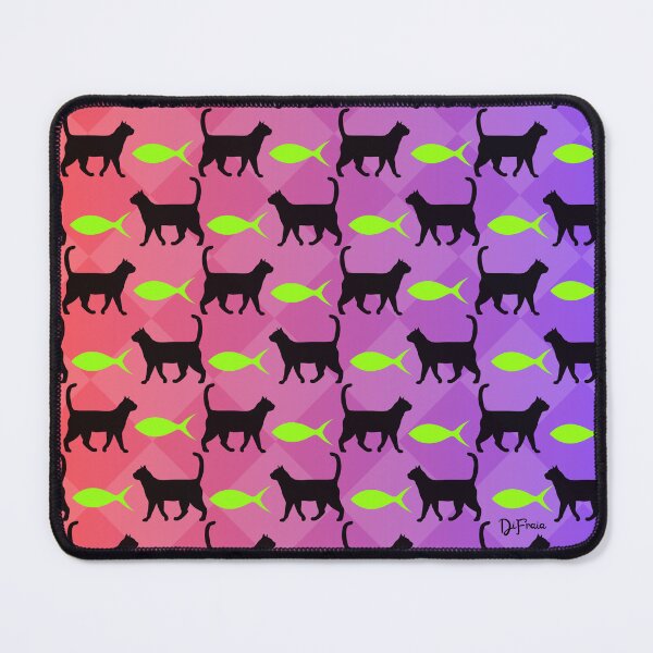 Item preview, Pattern Halloween - Cats and fishes 2 colors designed and sold by DiFraia Studio.