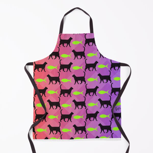 Item preview, Pattern Halloween - Cats and fishes 2 colors designed and sold by DiFraia Studio.