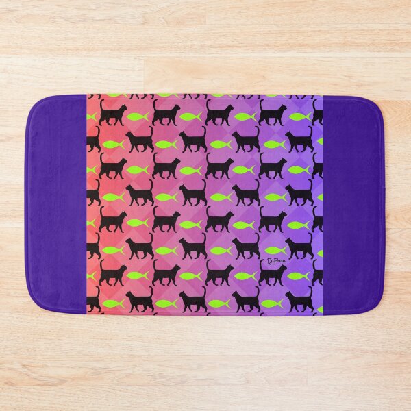 Item preview, Pattern Halloween - Cats and fishes 2 colors designed and sold by DiFraia Studio.