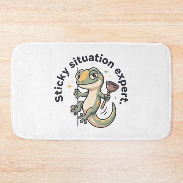 Item preview, Funny Sticky Situation Expert Cute Gecko Lizard designed and sold by mackartist.
