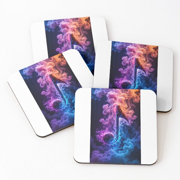 Item preview, Colorful Neon Music Note Smoke art designed and sold by MixsyM.