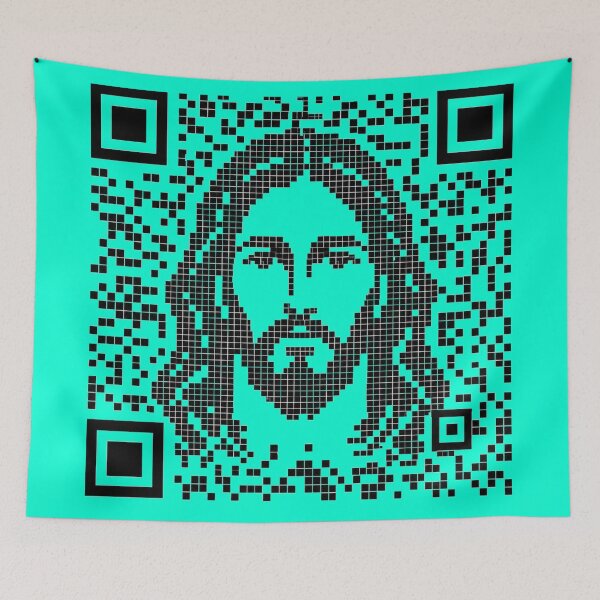 Artikelvorschau, QR-Code Jesus 2 entworfen und verkauft von Warih.