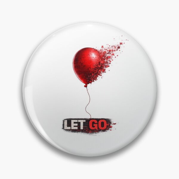 Item preview, LET GO – Glitch Balloon Dark Minimalist Design designed and sold by UnglaublichGut.