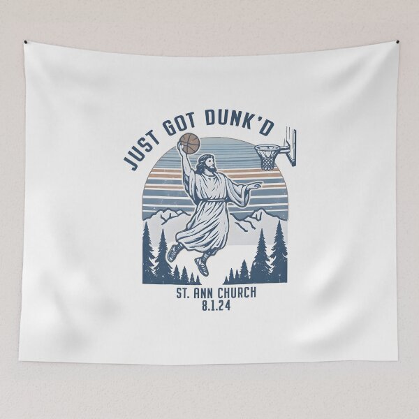 Item preview, Just Got Dunk'd Baptism Shirt, Funny Christian Basketball Graphic Tee, Personalized Baptism Gift, Church Baptism Keepsake, Comfort Colors designed and sold by Blebaylem.