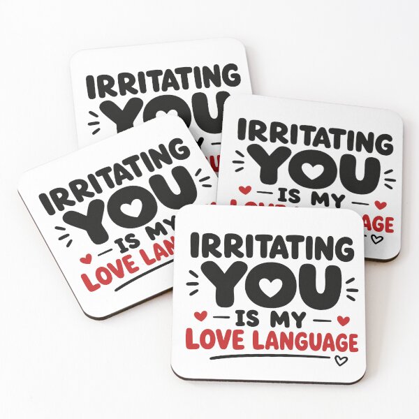 Item preview, Irritating You Is My Love Language | Funny Couple Typography Sticker designed and sold by Lovestickerco.
