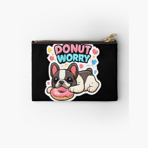 Item preview, Donut Worry French Bulldog Sticker | Cute Frenchie with Donut | Funny Dog Lover Gift | Kawaii Puppy Art designed and sold by WOWART69.