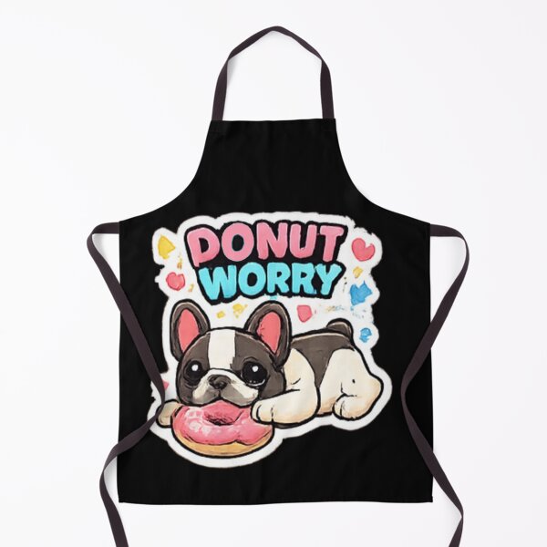 Item preview, Donut Worry French Bulldog Sticker | Cute Frenchie with Donut | Funny Dog Lover Gift | Kawaii Puppy Art designed and sold by WOWART69.
