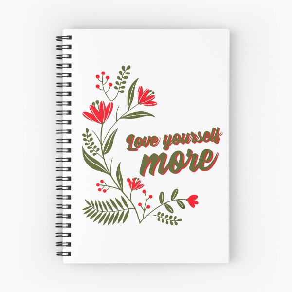 Item preview, Love Yourself More Floral Quote designed and sold by AhinoraArtShop.