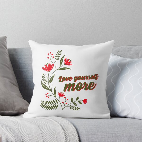 Item preview, Love Yourself More Floral Quote designed and sold by AhinoraArtShop.