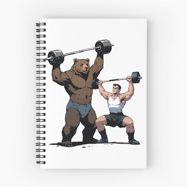 Item preview, Train Like a Beast Bear Weightlifting Gym Motivation Art designed and sold by Hilal-Studio.