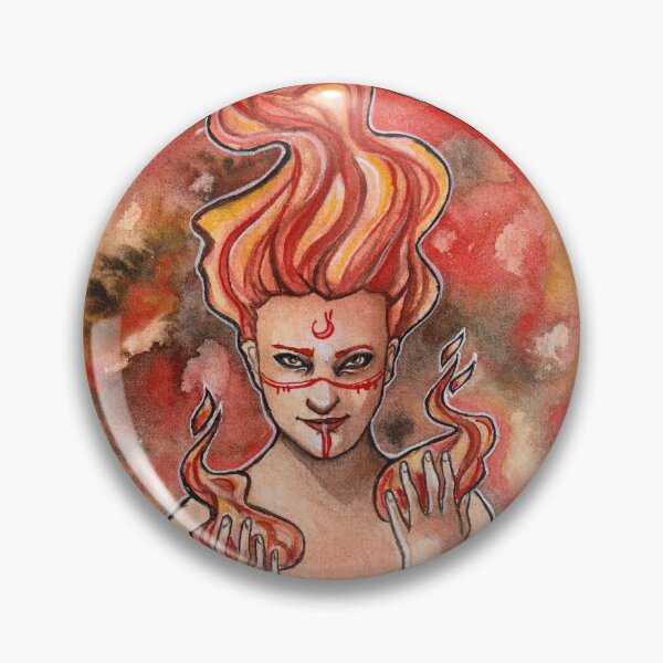 Item preview, Fire Element Goddess Witch Celestial Zodiac Art designed and sold by esmavart.