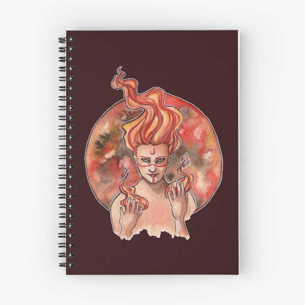 Item preview, Fire Element Goddess Witch Celestial Zodiac Art designed and sold by esmavart.