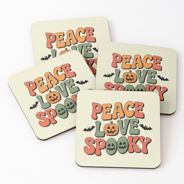 Item preview, Peace, Love, Spooky – Retro Halloween Groovy Design designed and sold by Jollys-ArtShop.