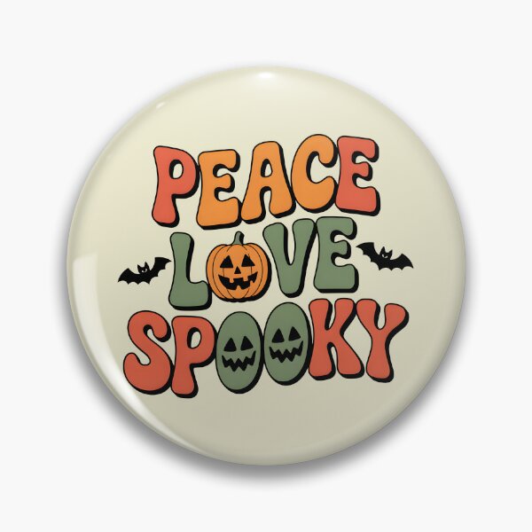 Item preview, Peace, Love, Spooky – Retro Halloween Groovy Design designed and sold by Jollys-ArtShop.