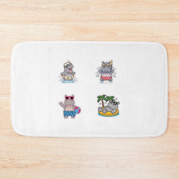 Item preview, Cute Summer Hippo Pool Party Stickers designed and sold by KAWAII STUDIO NB.