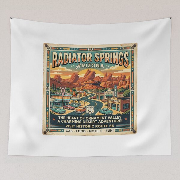 Item preview, Visit Radiator Springs And See Historic Route 66 designed and sold by Bad-Decisions-Designs.