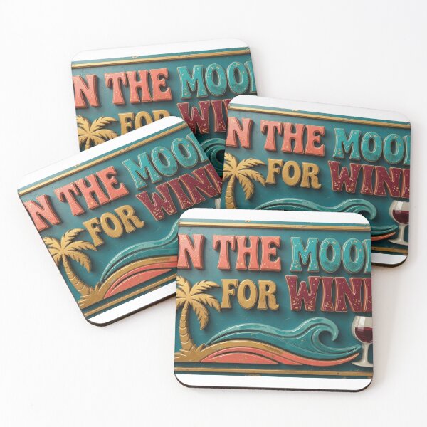 Item preview, Playful Teal IN THE MOOD FOR WINE Text Design designed and sold by dazzlemakers.