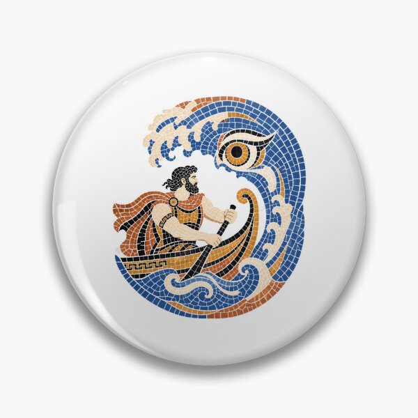 Item preview, The Odyssey - Mosaic Hero Against the Sea designed and sold by Fenay Designs.