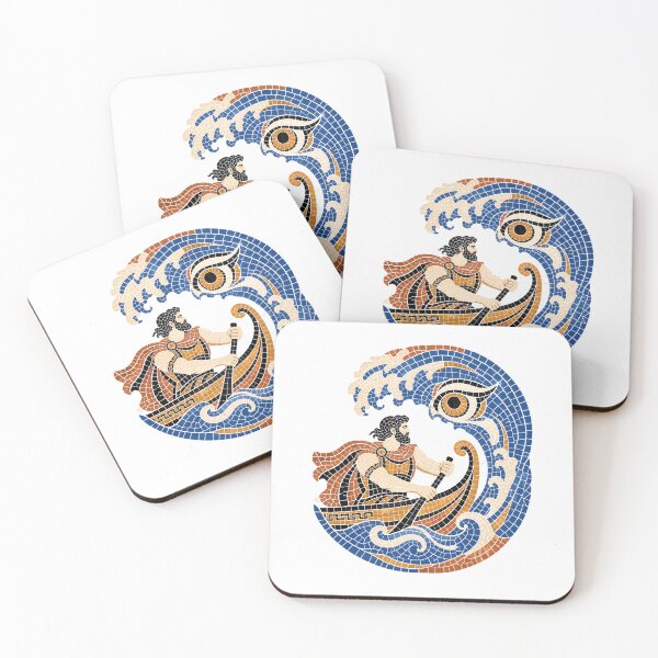 Item preview, The Odyssey - Mosaic Hero Against the Sea designed and sold by Fenay Designs.