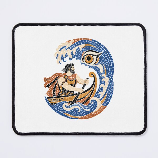 Item preview, The Odyssey - Mosaic Hero Against the Sea designed and sold by Fenay Designs.
