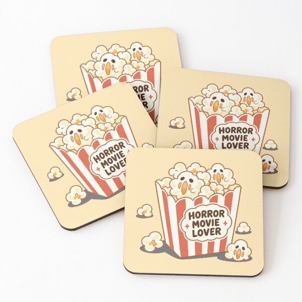 Item preview, Horror movie lovers – Cute ghost popcorn for Halloween and horror fans designed and sold by RedHDesign.