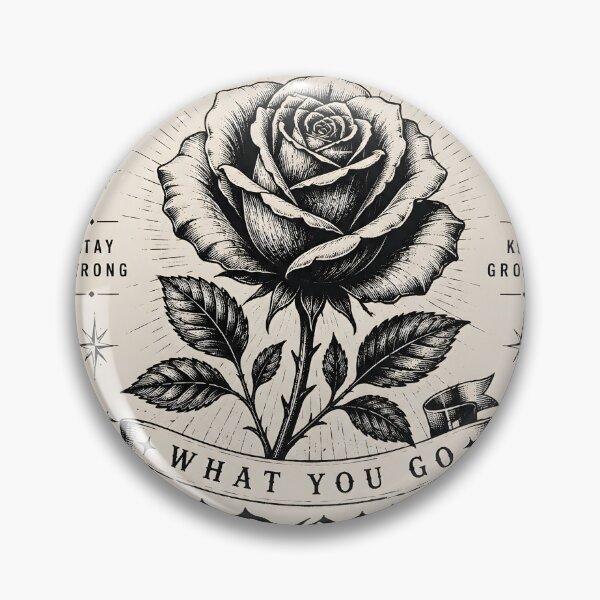 Item preview, Grow Through What You Go Through | Rose Tattoo Flash designed and sold by GCR1.