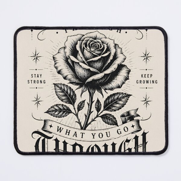 Item preview, Grow Through What You Go Through | Rose Tattoo Flash designed and sold by GCR1.