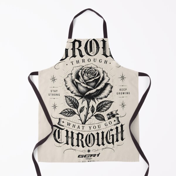 Item preview, Grow Through What You Go Through | Rose Tattoo Flash designed and sold by GCR1.