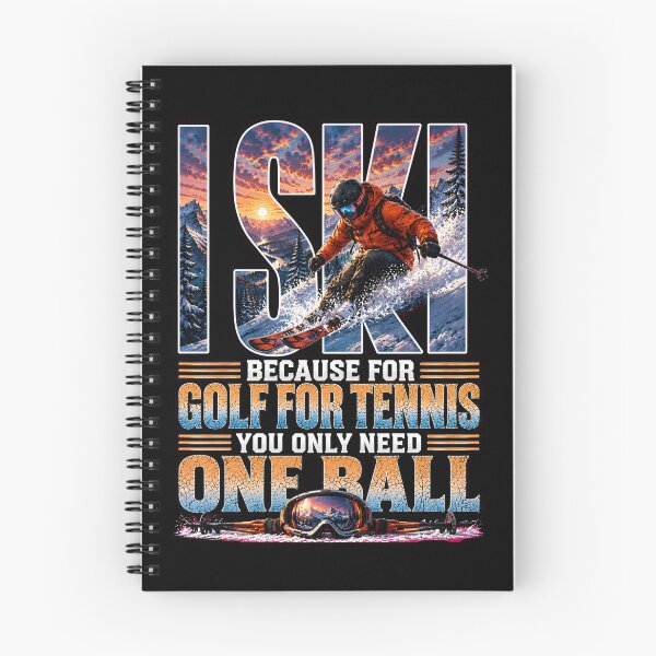 Item preview, I SKI – Funny Skiing Shirt | Because for Golf or Tennis You Only Need One Ball designed and sold by SVALANART.