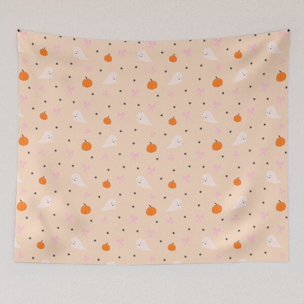 Item preview, Cute Ghosts and Pumpkins Pattern Autumn designed and sold by SuperCuteItems2.