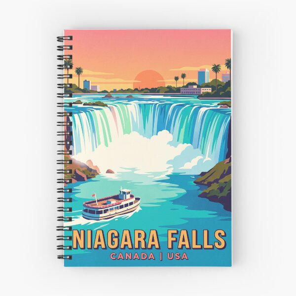 Item preview, Vintage Niagara Falls Retro Travel Poster designed and sold by Pattern-Parade.