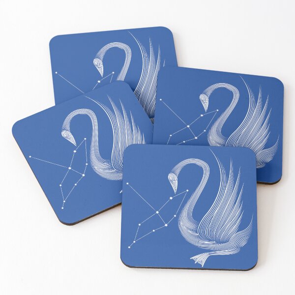 Item preview, Cygnus Swan Constellation White Minimalist Line Art designed and sold by JAMerArc.