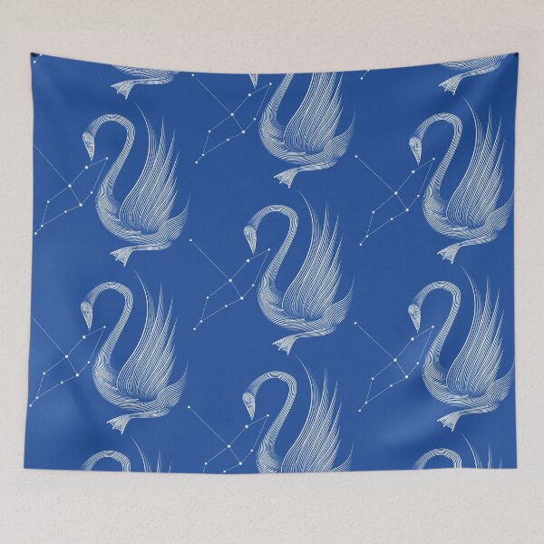 Item preview, Cygnus Swan Constellation White Minimalist Line Art designed and sold by JAMerArc.