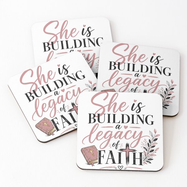 Item preview, She is Building a Legacy of Faith Christian Typography | Inspirational Women’s Faith T-Shirt Design designed and sold by Jas-Mine Croche & More LLC.