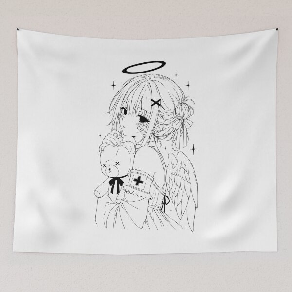 Item preview, angel girl with teddy bear designed and sold by KawaOta-0.