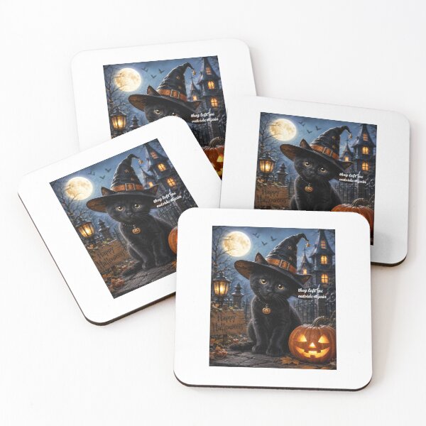 Item preview, HALLOWEEN KITTY AT NIGHT designed and sold by DeniseFFulmer12.