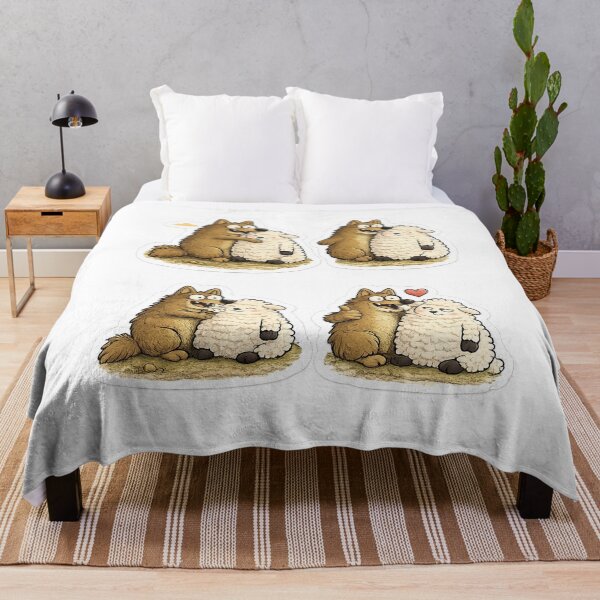 Item preview, Cute Wolf and Sheep Friendship Sticker Bundle designed and sold by LiftyGifts.