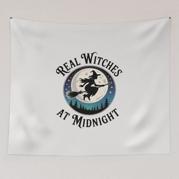 Item preview, Real Witches at Midnight – Spooky Halloween Witch Design designed and sold by Jollys-ArtShop.