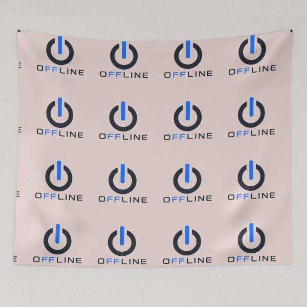 Item preview, OFFLINE Logo Typography Design – Disconnect to Recharge designed and sold by ManggaeJM.