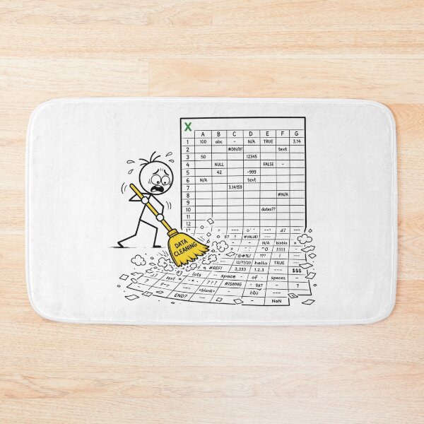 Item preview, Stick Figure Data Cleaning Illustration for Data Analysts designed and sold by Ink Matrix.