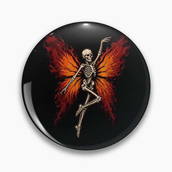 Item preview, Dancing Skeleton with Fiery Butterfly Wings Halloween designed and sold by rafaeltto.