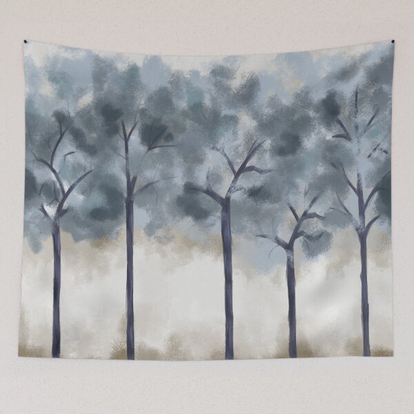 Item preview, Misty Blue Forest | Atmospheric Woodland Landscape designed and sold by Halo Design.