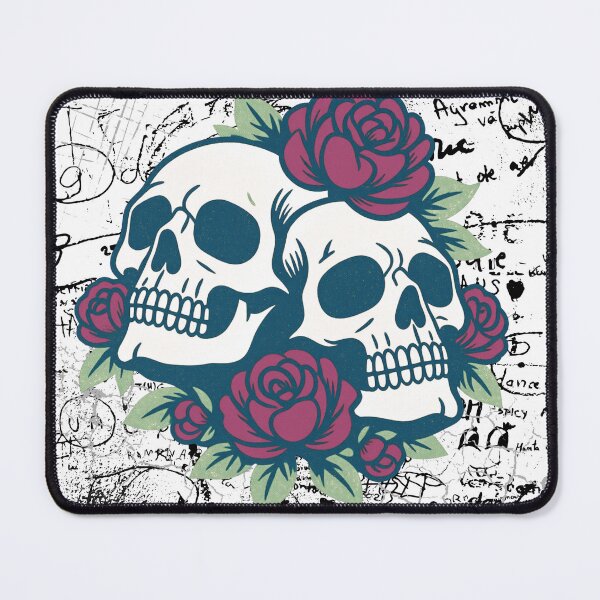 Item preview, Twin skulls & roses graffiti background designed and sold by Zenna MT 1.
