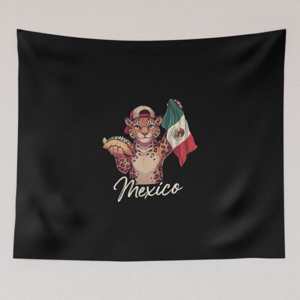 Item preview, Mexico Jaguar Mexican Flag Loaded Beef Taco Mascot designed and sold by Enea Kelo.