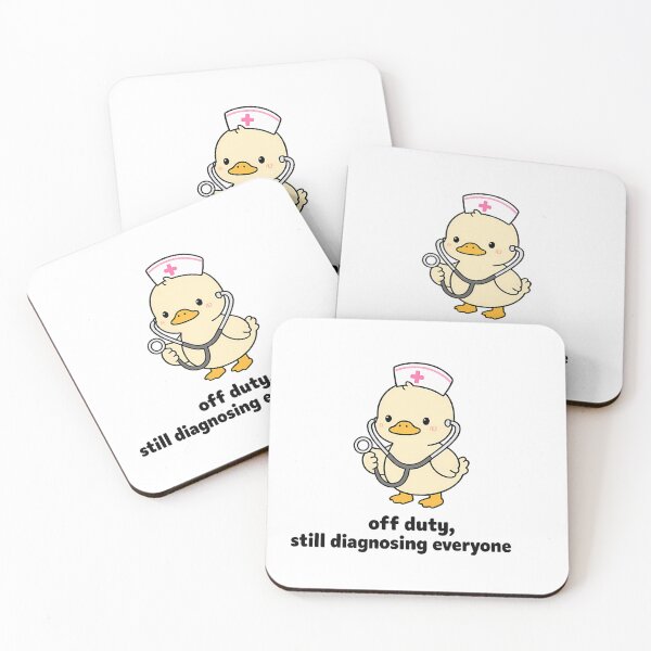 Item preview, Cute Nurse Duck PNG, Off Duty Still Diagnosing Everyone Shirt Design, Funny Nurse Gift, Medical Cartoon Sublimation designed and sold by Moonveil_Studio.